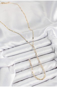 Pirinç Zirkon Taşlı Model Gold Renk Y Kolye