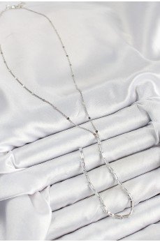 Pirinç Zirkon Taşlı Model Gümüş Renk Y Kolye