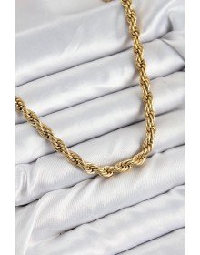316L Çelik Burgu Model Gold Renk Kadın Kolye
