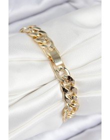 VIP Pirinç Zirkon Taşlı Parçalı Zincir Model Gold Renk Kadın Bileklik