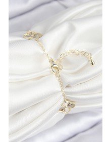 VIP Pirinç Yonca Model Gold Renk Kadın Bileklik