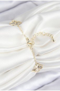 VIP Pirinç Yonca Model Gold Renk Kadın Bileklik