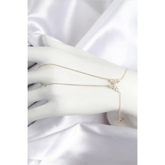 Pirinç Zirkon Taşlı Kelebek Model Gold Renk Şahmeran Pirinç Zirkon Taşlı Kelebek Model Gold Renk Şahmeran