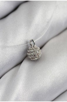 Misineli Topcuk Model Gümüş Renk Hayalet Kolye