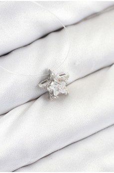 Misineli Yıldız Model Gümüş Renk Hayalet Kolye