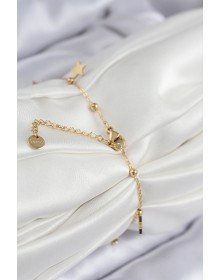 316L Çelik Sıralı Yıldız Model Gold Renk Kadın Bileklik