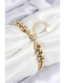 316L Çelik Halat Zincir Model Gold Renk Kadın Bileklik