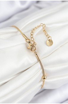 316L Çelik Topcuk Model Gold Renk Kadın Bileklik