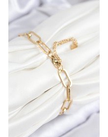 316L Çelik Nazar Boncuğu Ve Zirkon Taşlı Kalp Model Gold Renk Kadın Bileklik