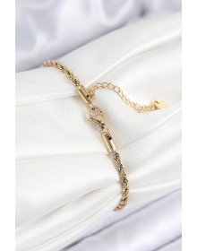 316L Çelik Nazar Boncuğu Detaylı Yaşam Çiçeği Model Gold Renk Kadın Bileklik