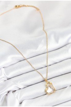 316L Çelik Zirkon Taşlı Kalp Model Gold Renk Kadın Kolye 316L Çelik Zirkon Taşlı Kalp Model Gold Renk Kadın Kolye
