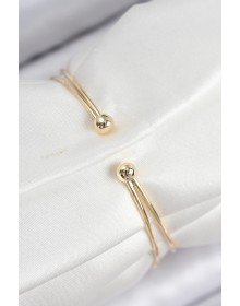 Pirinç Zirkon Taşlı İnci Model Gold Renk Kadın Bileklik