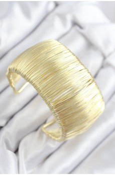 Pirinç Tel Sarma Model Gold Renk Kadın Bileklilk