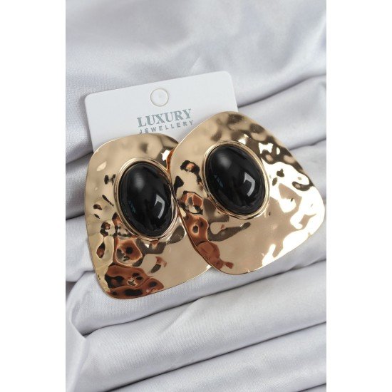 Pirinç Gold Renk Vintage Kadın Küpe