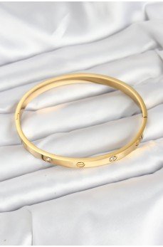 316L Çelik Gold Renk Zirkon Taşlı 65 mm Kadın Kelepçe Bileklik 316L Çelik Gold Renk Zirkon Taşlı 65 mm Kadın Kelepçe Bileklik