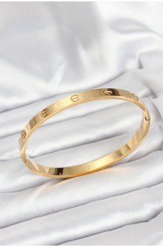 316L Çelik Gold Renk 65 mm Kadın Kelepçe Bileklik