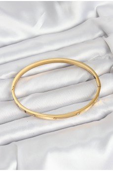 316L Çelik Gold Renk Zirkon Taşlı 65 mm İnce Kadın Kelepçe Bileklik 316L Çelik Gold Renk Zirkon Taşlı 65 mm İnce Kadın Kelepçe Bileklik