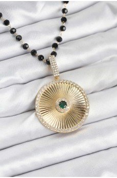 316L Çelik Zincir Kristal Boncuklu Kadın Kolye