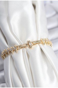 Pirinç VIP Seri Gold Renk Sıralı Damla Model Kadın Bileklik