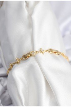 Pirinç VIP Seri Gold Renk Sıralı Kutup Yıldızı Kadın Bileklik