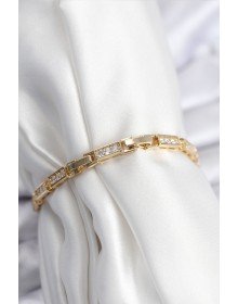 Pirinç VIP Seri Gold Renk Parçalı Model Kadın Bileklik