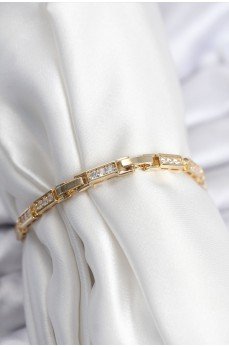 Pirinç VIP Seri Gold Renk Parçalı Model Kadın Bileklik