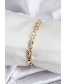 Pirinç VIP Seri Gold Renk Parçalı Model Kadın Bileklik
