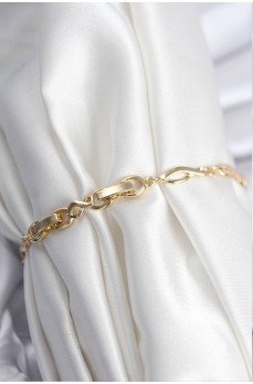 Pirinç VIP Seri Gold Renk Sıralı Damla Model Kadın Bileklik