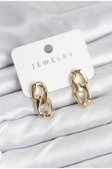 Pirinç Gold Renk Zincir Model Kadın Küpe Pirinç Gold Renk Zincir Model Kadın Küpe