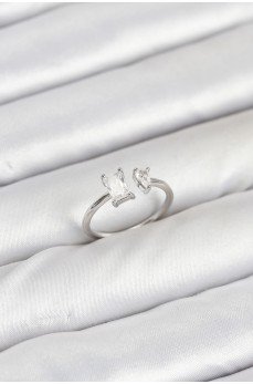 Pirinç Gold Renk Zirkon Taşlı Kadın Yüzük