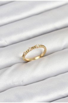 Pirinç Gold Renk Lazer Kesim Kadın Yüzük Pirinç Gold Renk Lazer Kesim Kadın Yüzük