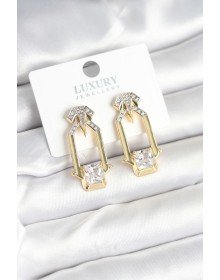 Pirinç Gold Renk Vintage Kadın Küpe