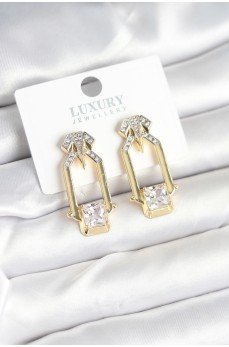 Pirinç Gold Renk Vintage Kadın Küpe