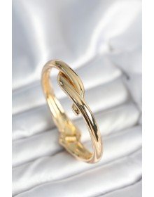 Pirinç Gold Renk Sarmal Model Kelepçe Bileklik