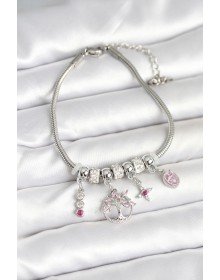 Pirinç Gümüş Renk Yaşam Ağacı Charmlı Kadın Bileklik