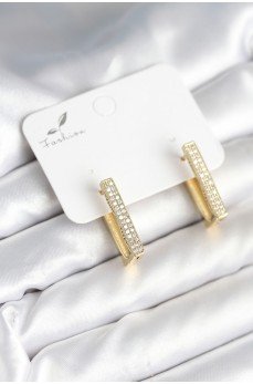 Kare Zirkon Taşlı Kadın Küpe