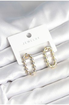 Vintage Model Halka Zirkon Taşlı Kadın Küpe