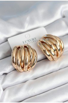 Pirinç Gold Renk Vintage Kadın Küpe