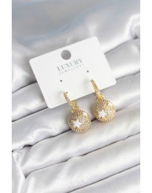 Top Yıldız Model Zirkon Taşlı Kadın Küpe
