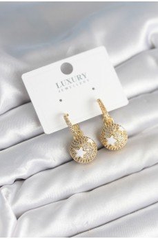 Top Yıldız Model Zirkon Taşlı Kadın Küpe