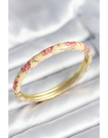 Pembe Renk Detaylı Mineli Kelepçe