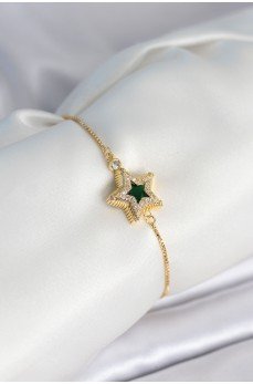 Yıldız Model Asansörlü Gold Renk Kadın Bileklik