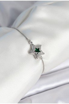 Yıldız Model Asansörlü Gümüş Renk Kadın Bileklik