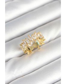 Pirinç Arpa Baget Zirkon Taşlı Kadın Yüzük