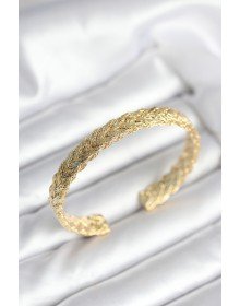 Ezme Zincir Model Gold Renk Kadın Bileklik