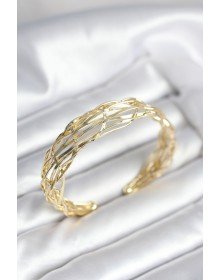 Gold Renk Pirinç Vintage Kadın Bileklik