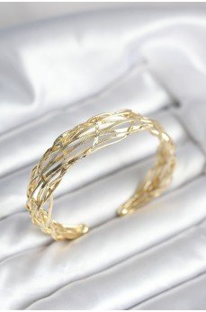 Gold Renk Pirinç Vintage Kadın Bileklik