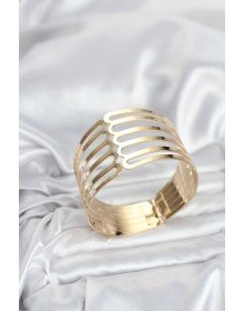 Gold Renk Pirinç Kaburga Model Kadın Bileklik