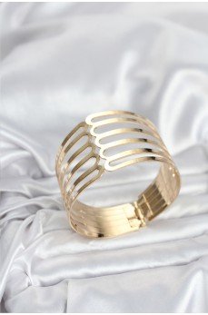 Gold Renk Pirinç Kaburga Model Kadın Bileklik