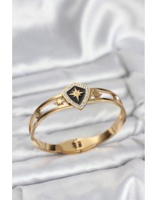 316L Çelik Gold Renk Kutup Yıldızı Kelepçe Bileklik